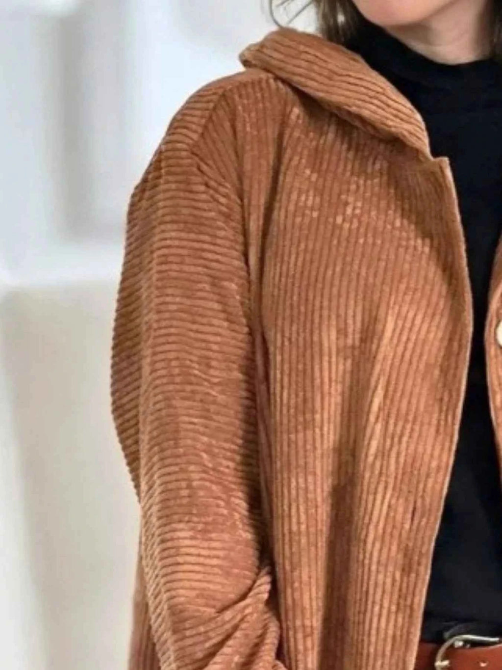 Full Size Corduroy Hooded Button-Up Jacket Plus Size ea64da7e-b621-4847-b117-f27debc8c900-Max-Origin