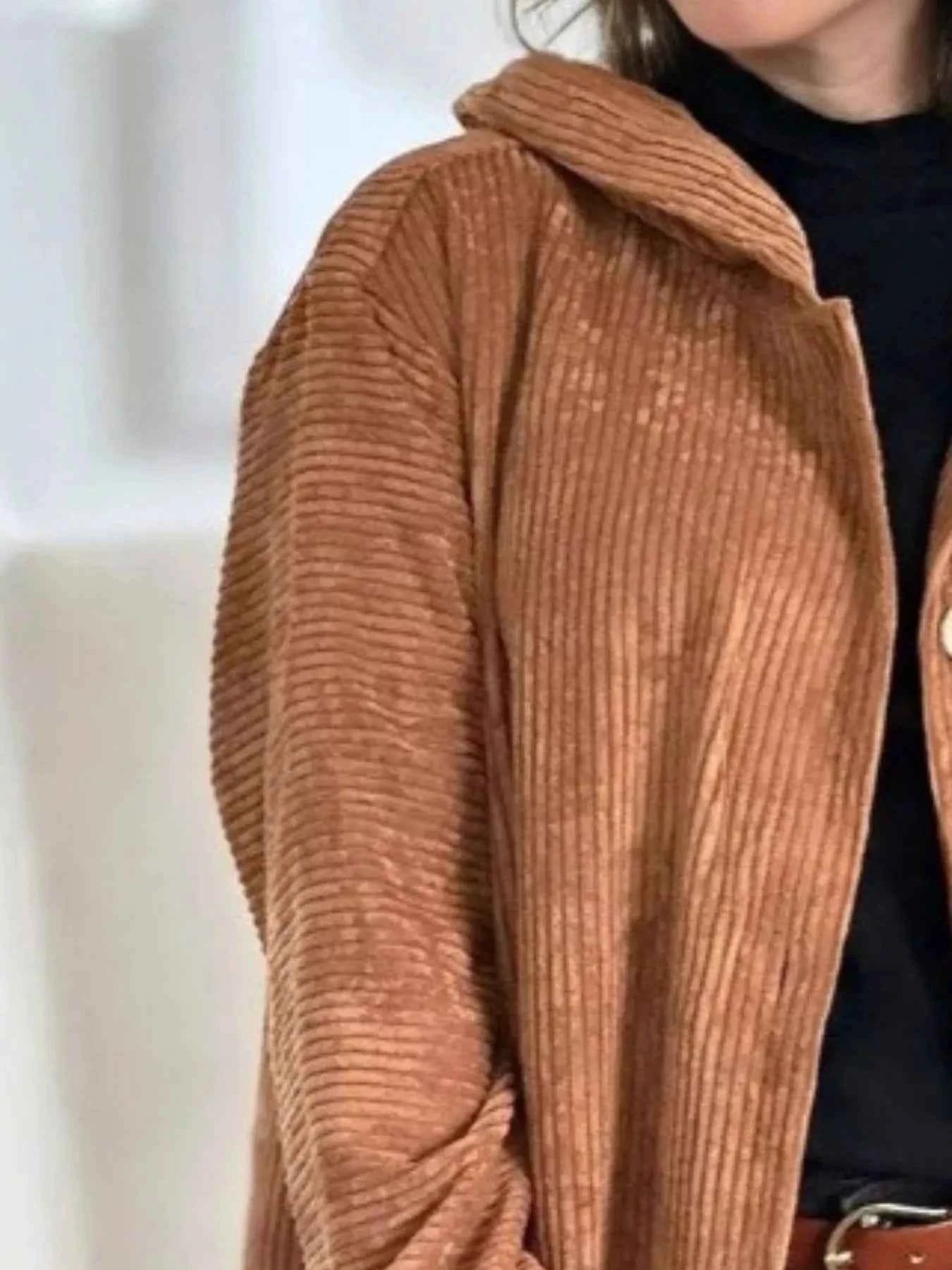 Full Size Corduroy Hooded Button-Up Jacket Plus Size ea64da7e-b621-4847-b117-f27debc8c900-Max-Origin