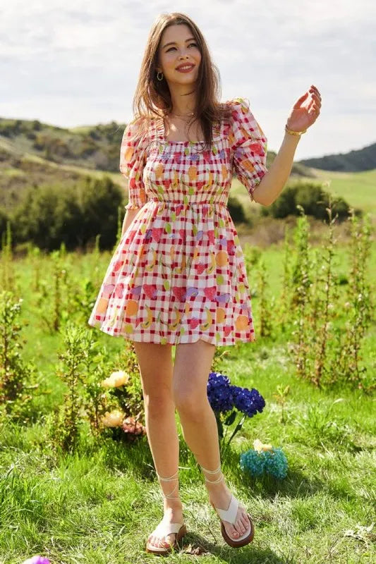 Davi & Dani Fruits Printed Smocking Mini Dress ea7b11844bb54c07a556997b478eac15-Max-Origin