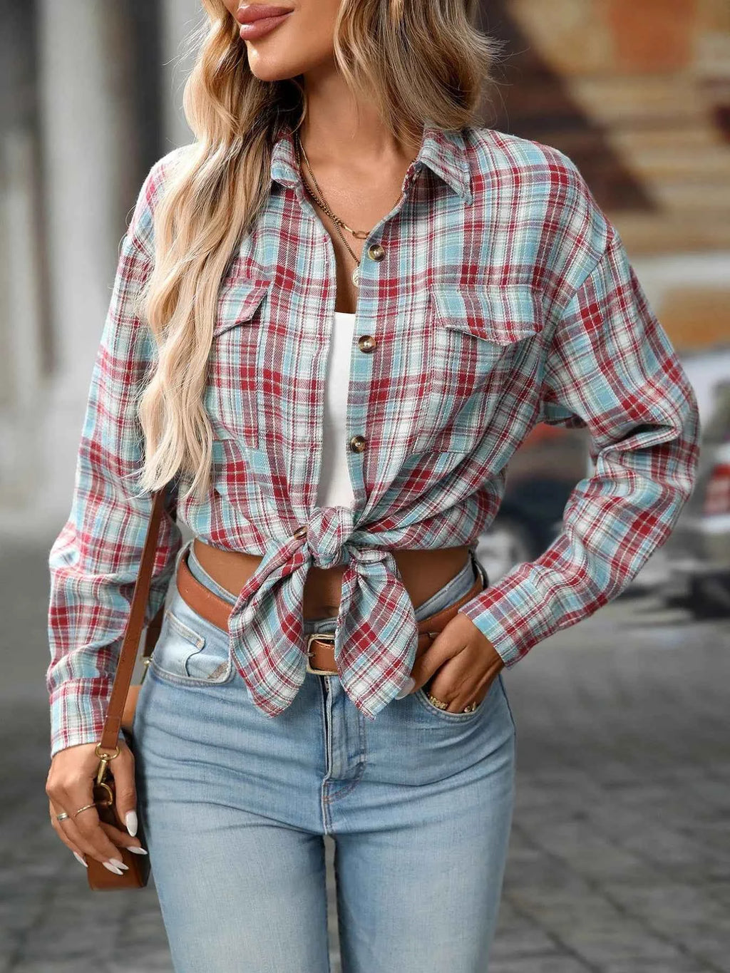 Plaid Button-Down Oversized Shirt eafb3ac7-801a-4c6b-9f35-815b5385a637-Max-Origin