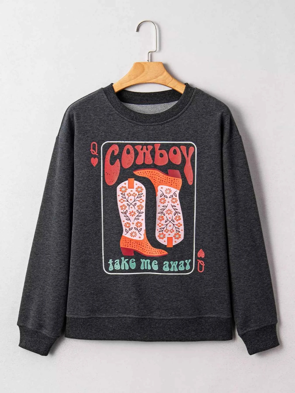 Cowboy Queen Card Drop Shoulder Graphic Sweatshirt eb0baa48c13b41c1bad452c8139bd932-Max-Origin