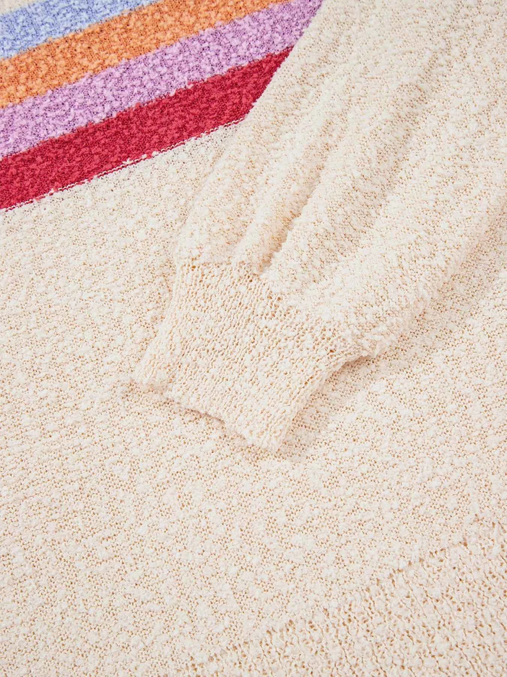 Striped Color Block Loose Sleeve Sweater eb48d08003b44ae0800e01b9ef97e25a-Max-Origin