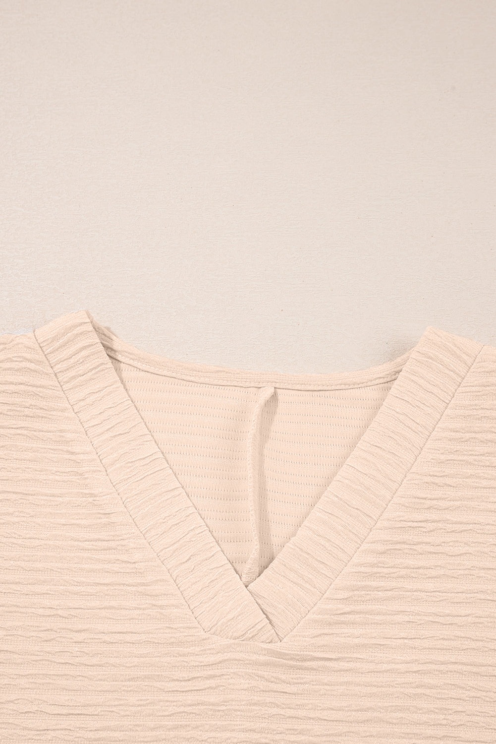 Pink Textured V Neck T Shirt and Shorts Set eb5d148e2da9c907