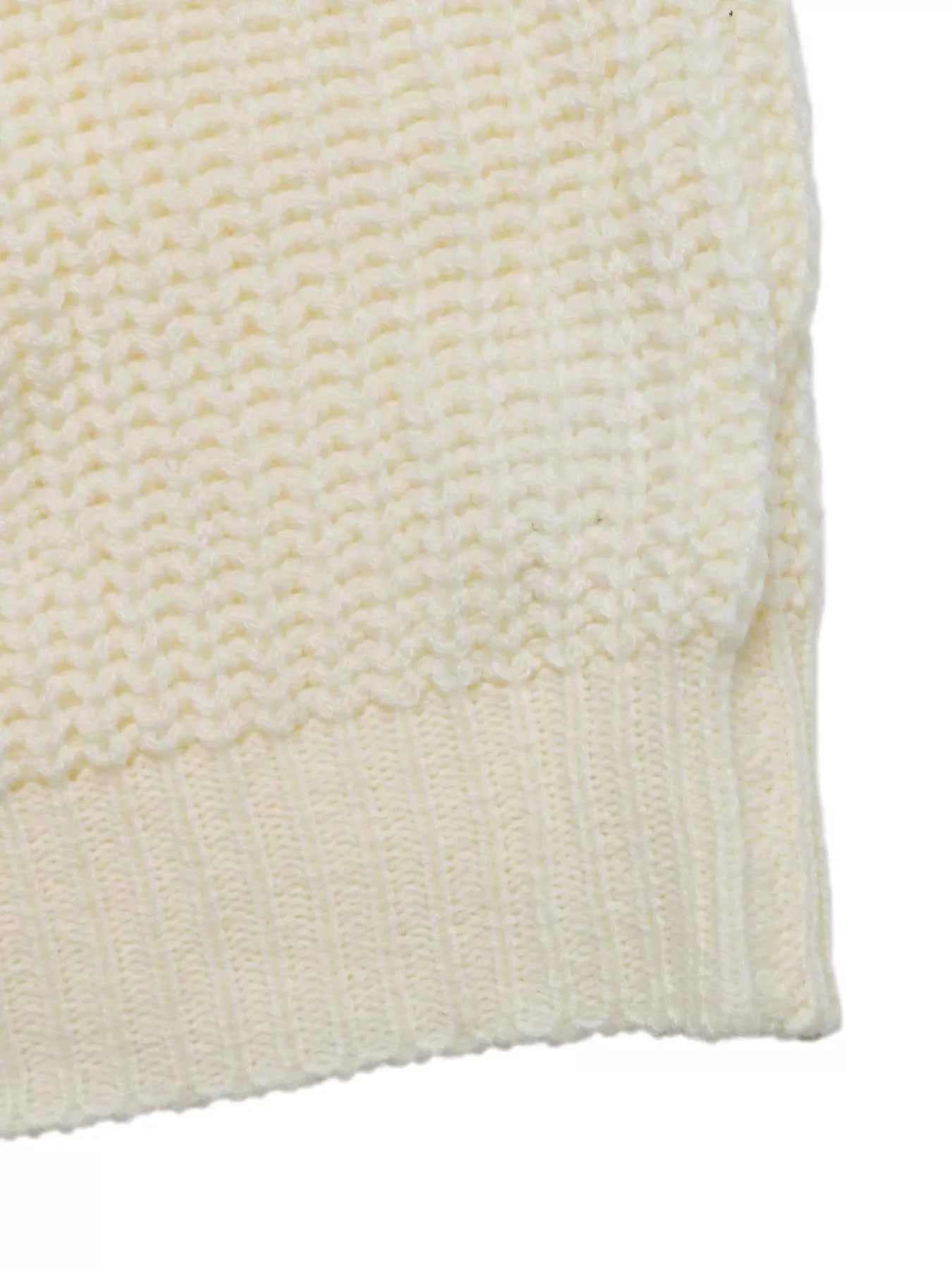 Openwork V-Neck Long Sleeve Sweater eb7c738ea4304b99885681fd569fef03-Max-Origin