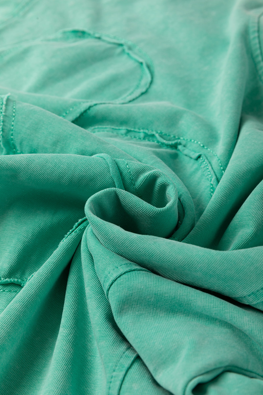 Sky Blue Mineral Wash Flower Patchwork Mini T Shirt Dress eb9fc338d45dff58