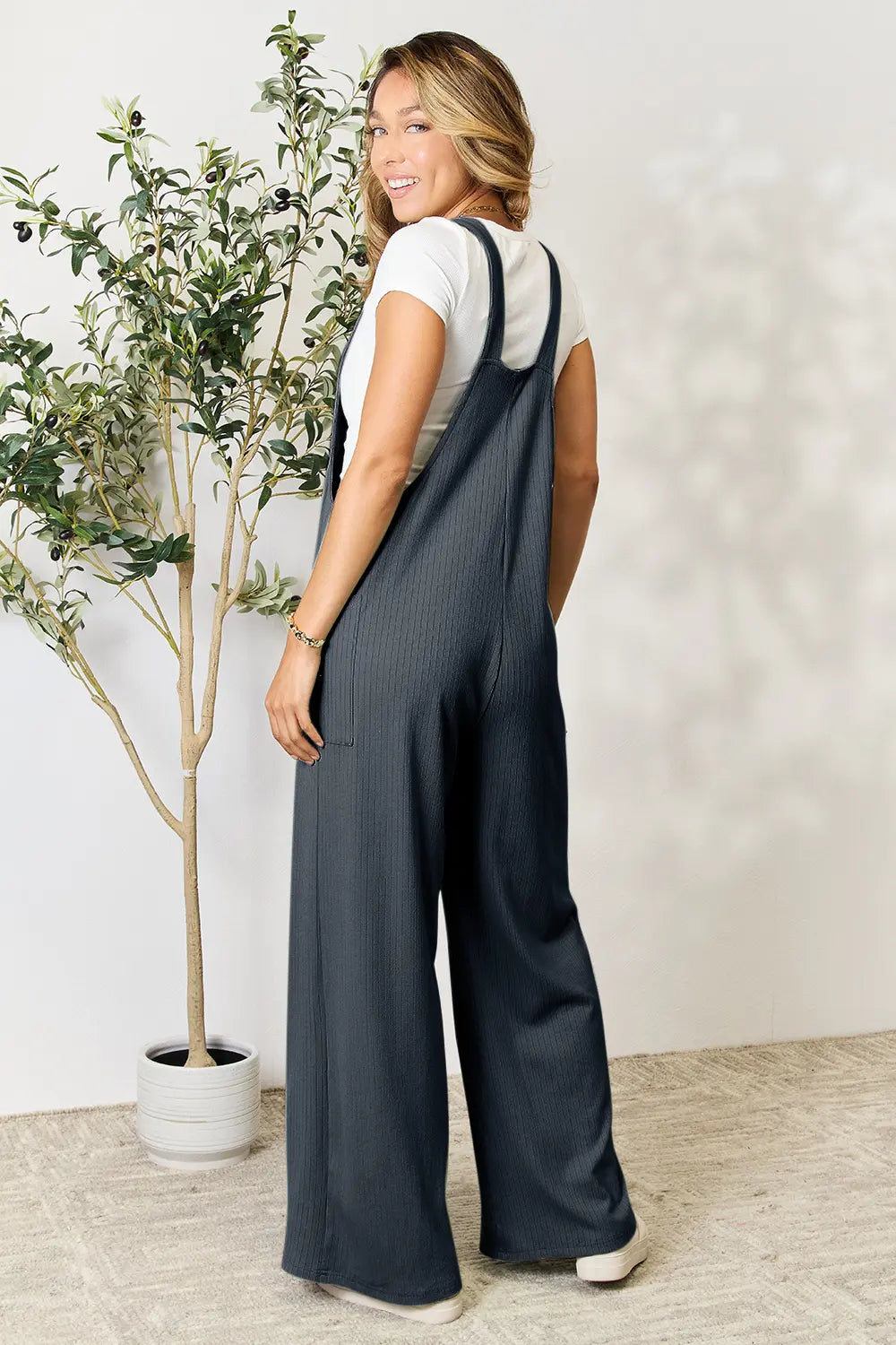 Double Take Full Size Wide Strap Overall with Pockets ebfe0df228f94cee9b1525d794094307-Max