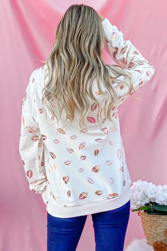 And The Why Kiss Pink Foil Allover Print Pullover Sweatshirts ec069852ccbe491387ab91e16d42a536-Max-Origin