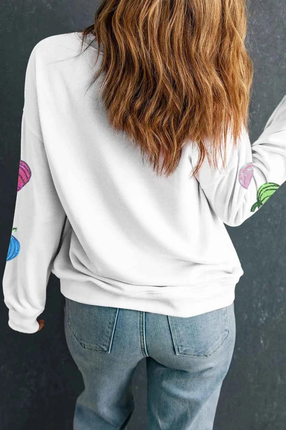 Pumpkin Round Neck Long Sleeve Sweatshirt ec59bd50-6e5d-4caf-93dc-0a27eb0325cf-Max-Origin