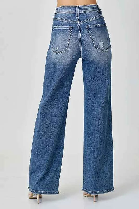 RISEN High Waist Jeans with Pockets ec6c1c55-4ec0-49c4-9ee7-1290db9ff7d0-Max