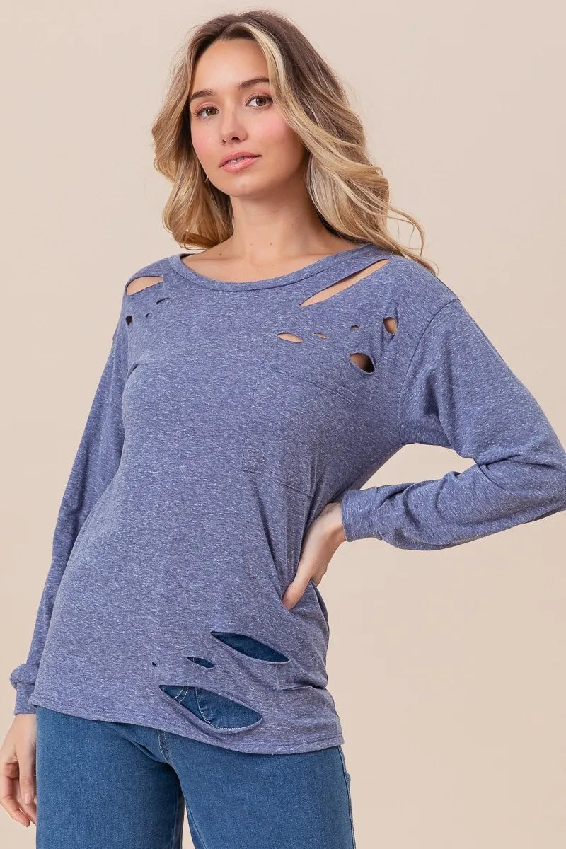 BiBi Triblend with Laser Cut Detailed T-Shirt ec9cacb667504131b9388a26f19dd945-Max-Origin