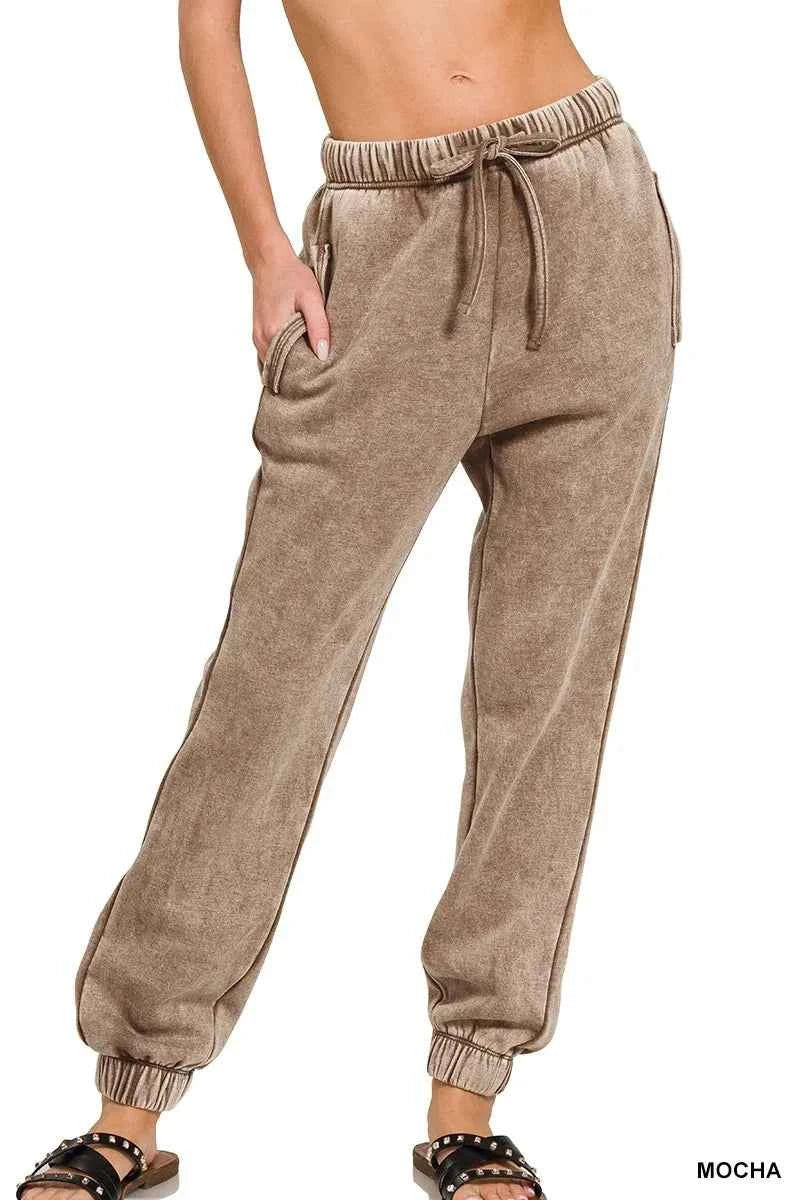 Zenana Acid Wash Fleece Sweatpants with Pockets eda2c595ffa94a8d805ee39b1bb1a2fe-Max-Origin