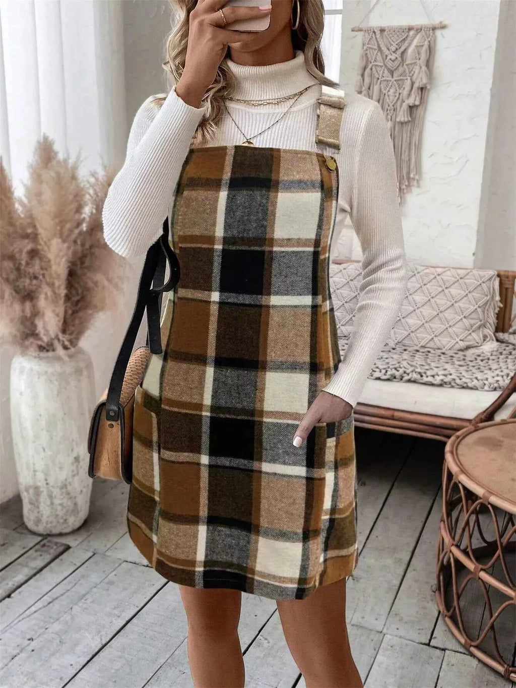 Plaid Square Neck Mini Dress eda99442e46d4f3f8ef33aa75f093616-Max-Origin