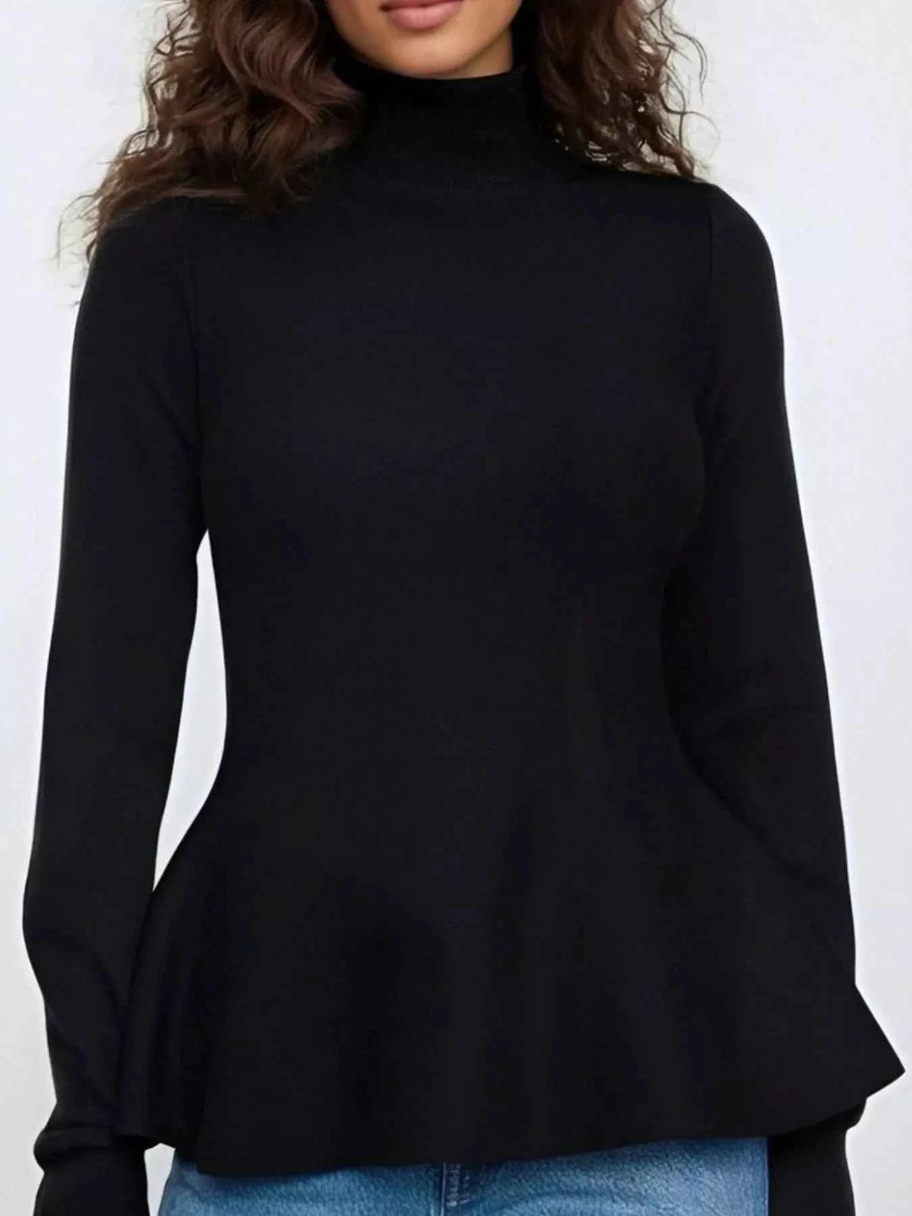 Mock Neck Long Sleeve Sweater ee439881-39e7-4be3-8cd6-3349a03d5f86-Max-Origin