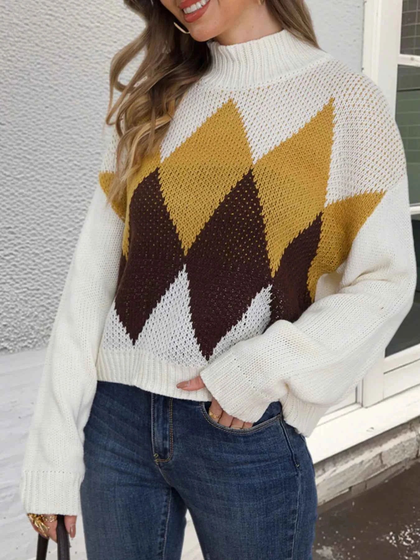 Diamond Pattern Turtleneck Sweater ee4e6edb-9fa7-48f0-a153-90b5d5d69f76-Max-Origin