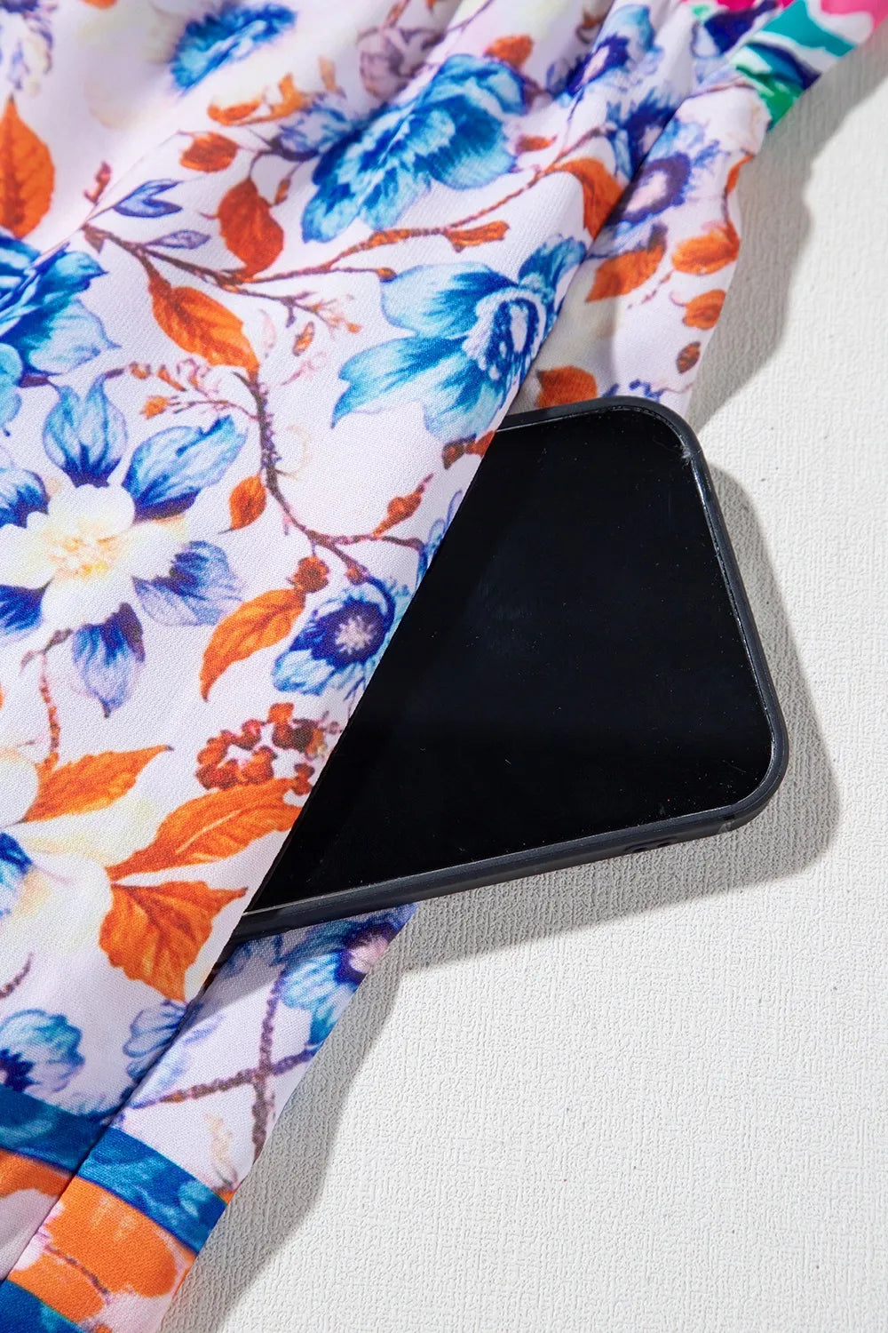 Mixed Floral Print Tie Neck Short Sleeve Dress ee8f2378-8e78-4c02-a9e8-865383ecddef-Max