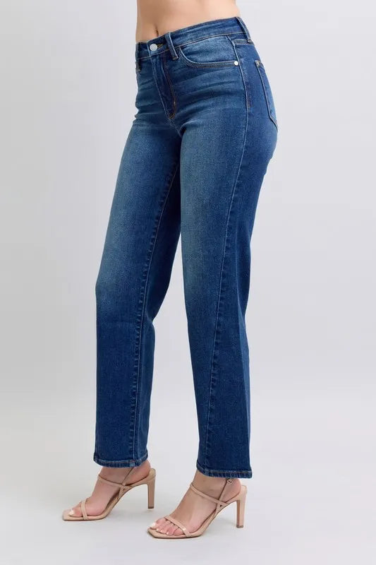 Judy Blue Full Size Side Seam Detail Straight Jeans with Pockets ef11fc4e-4e8b-4413-bdc5-2563ebc2fcc6-Max