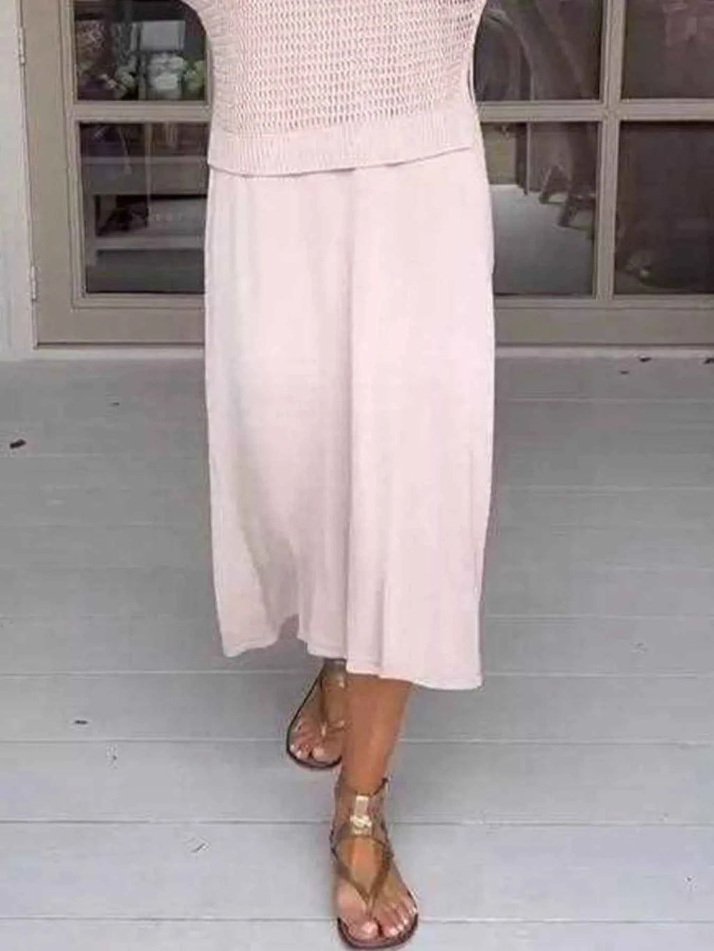 Full Size Openwork Knit Cover Up and Dress Set Plus Size ef283c1f-4bdb-4077-b117-8f511427cbe7-Max-Origin