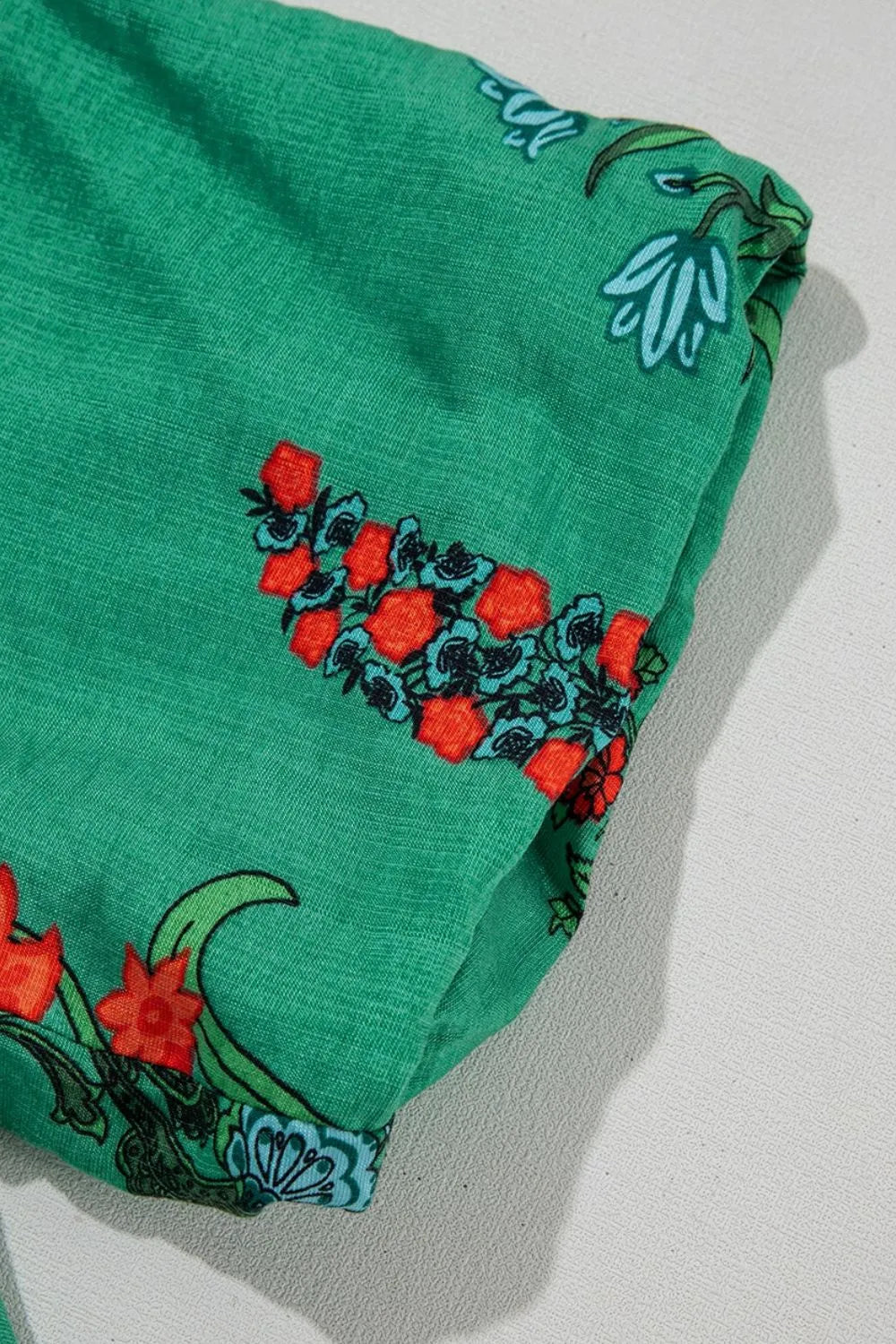 Floral Print Notched Short Sleeve Blouse ef59975c-9460-41e6-9db6-31199c4a67eb-Max-Origin