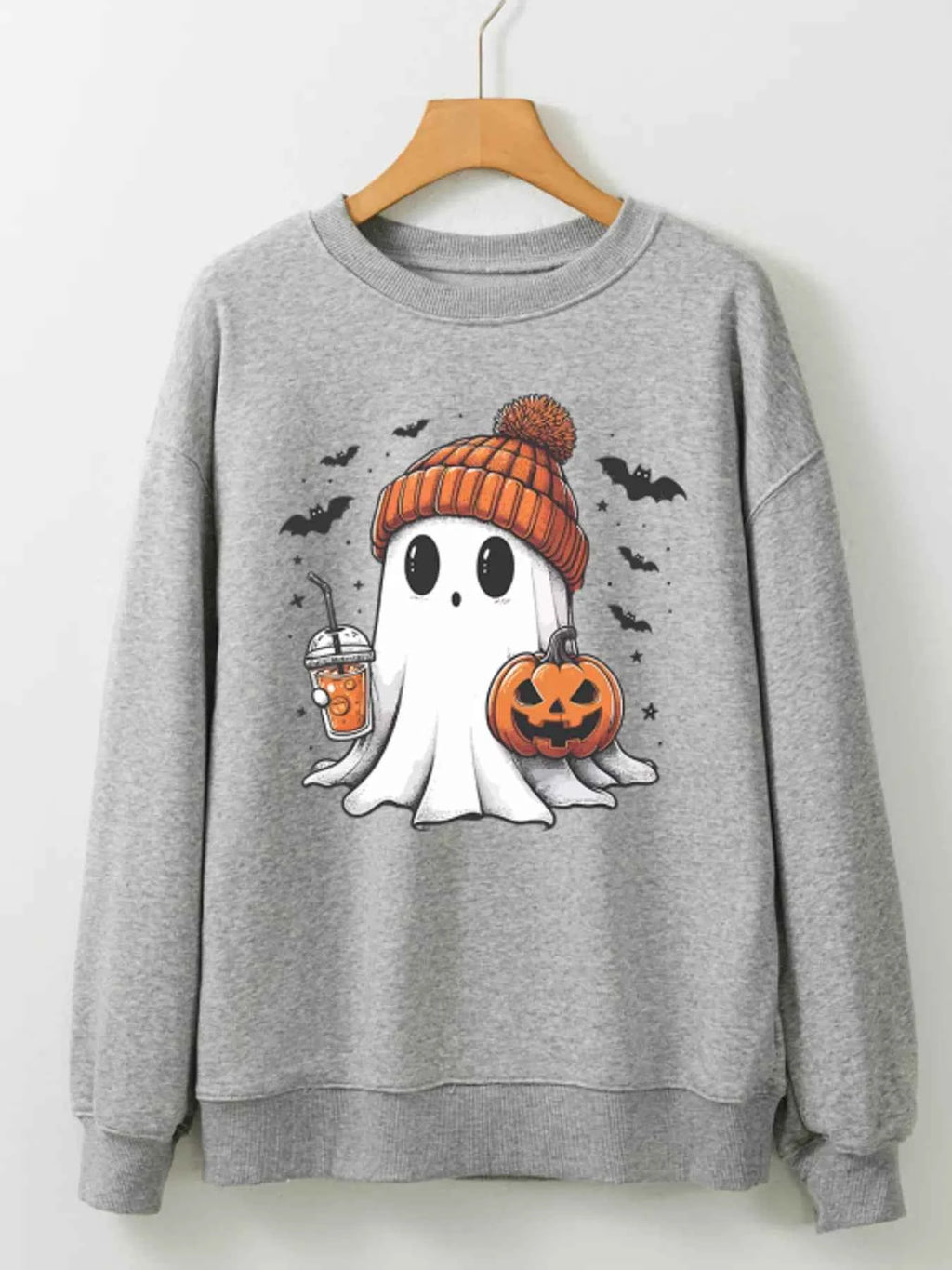 Halloween Ghost Round Neck Sweatshirt efac7268ad494f1482ed0baabb916d20-Max-Origin