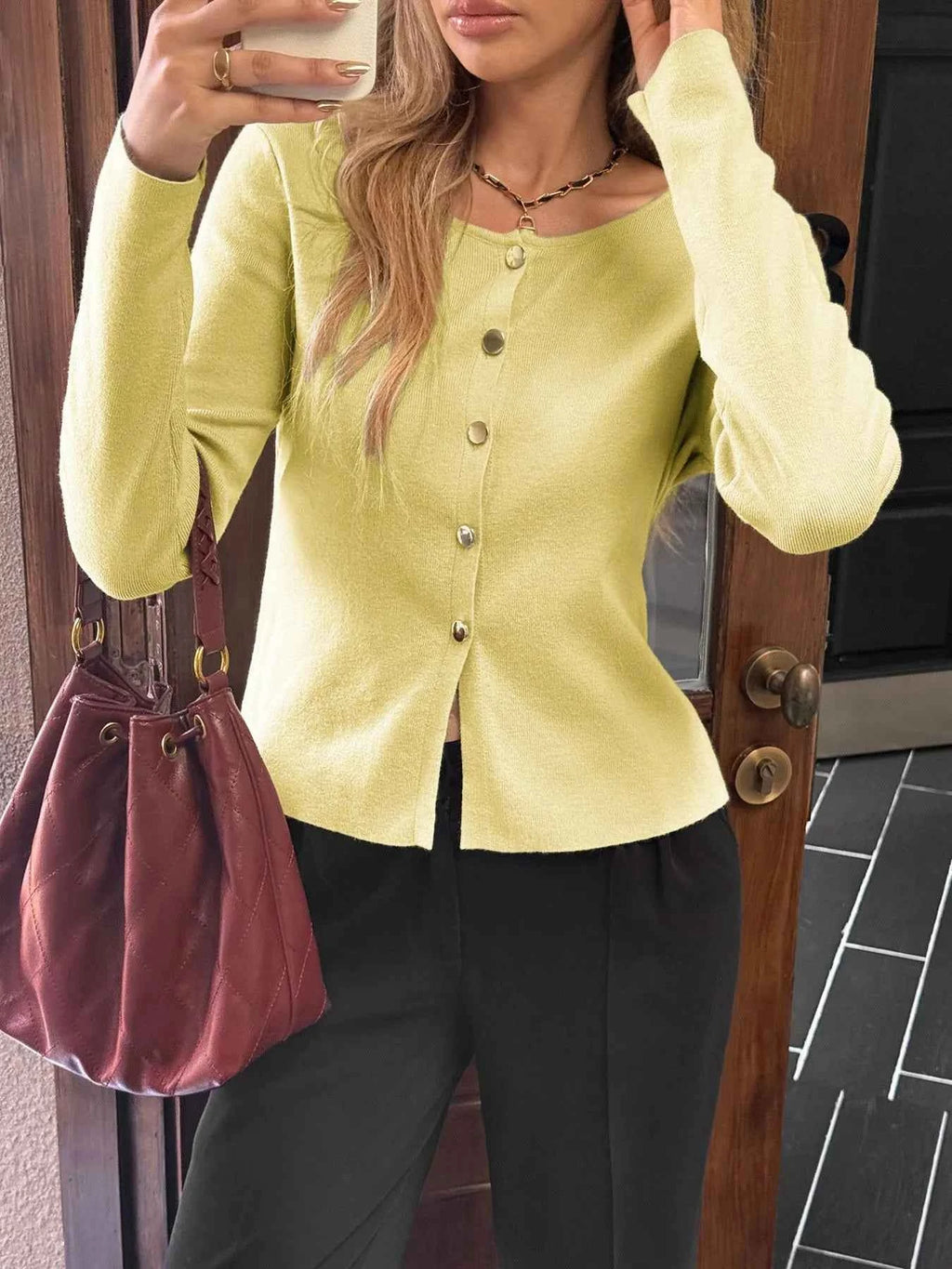 Button-Up Long Sleeve Knit Cardigan efbb2163-5bb7-4942-881b-029b1321c662-Max-Origin