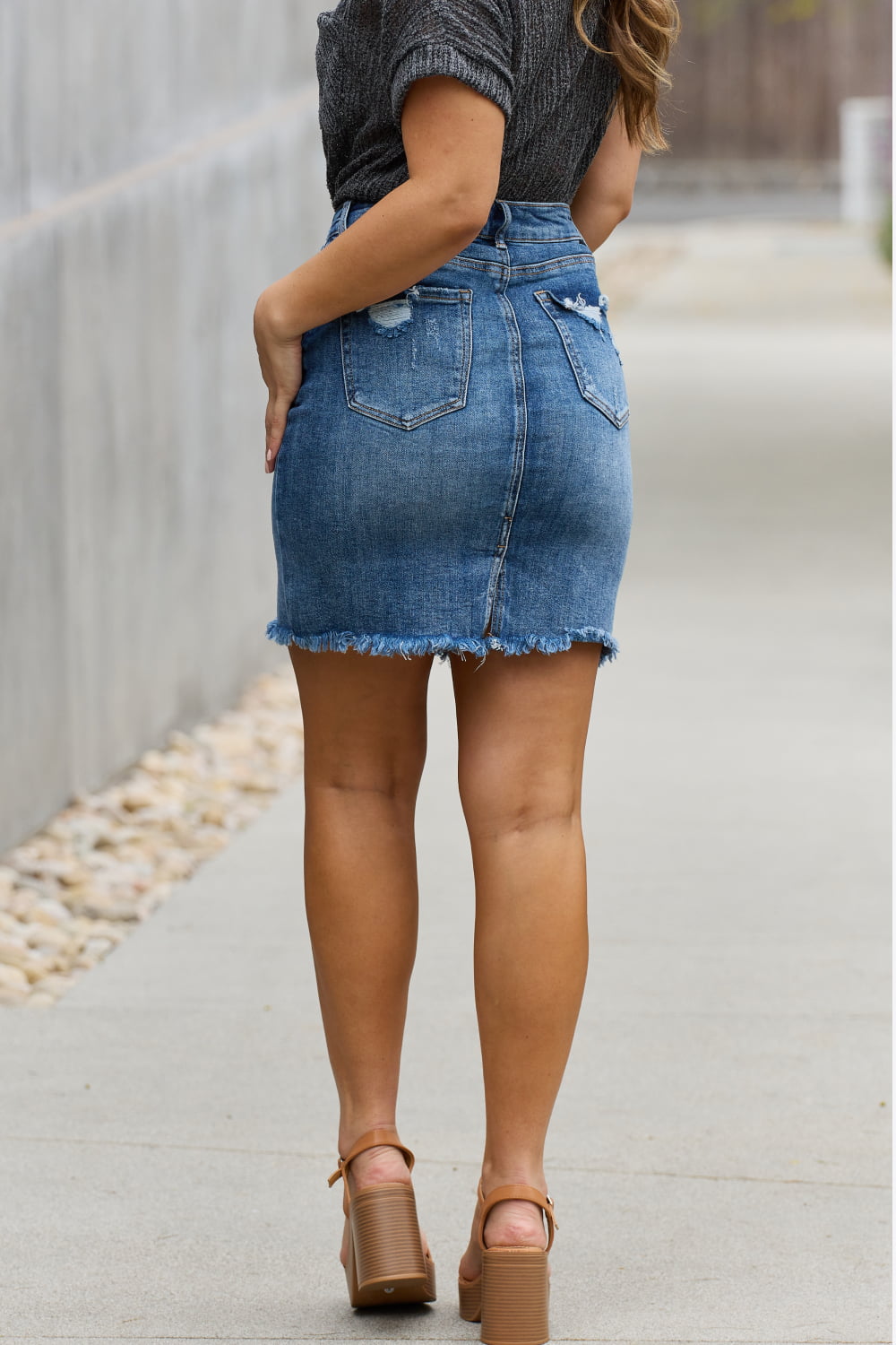 RISEN Amelia Full Size Denim Mini Skirt efd842e507fc4d768634fc7bd97973e3-Max