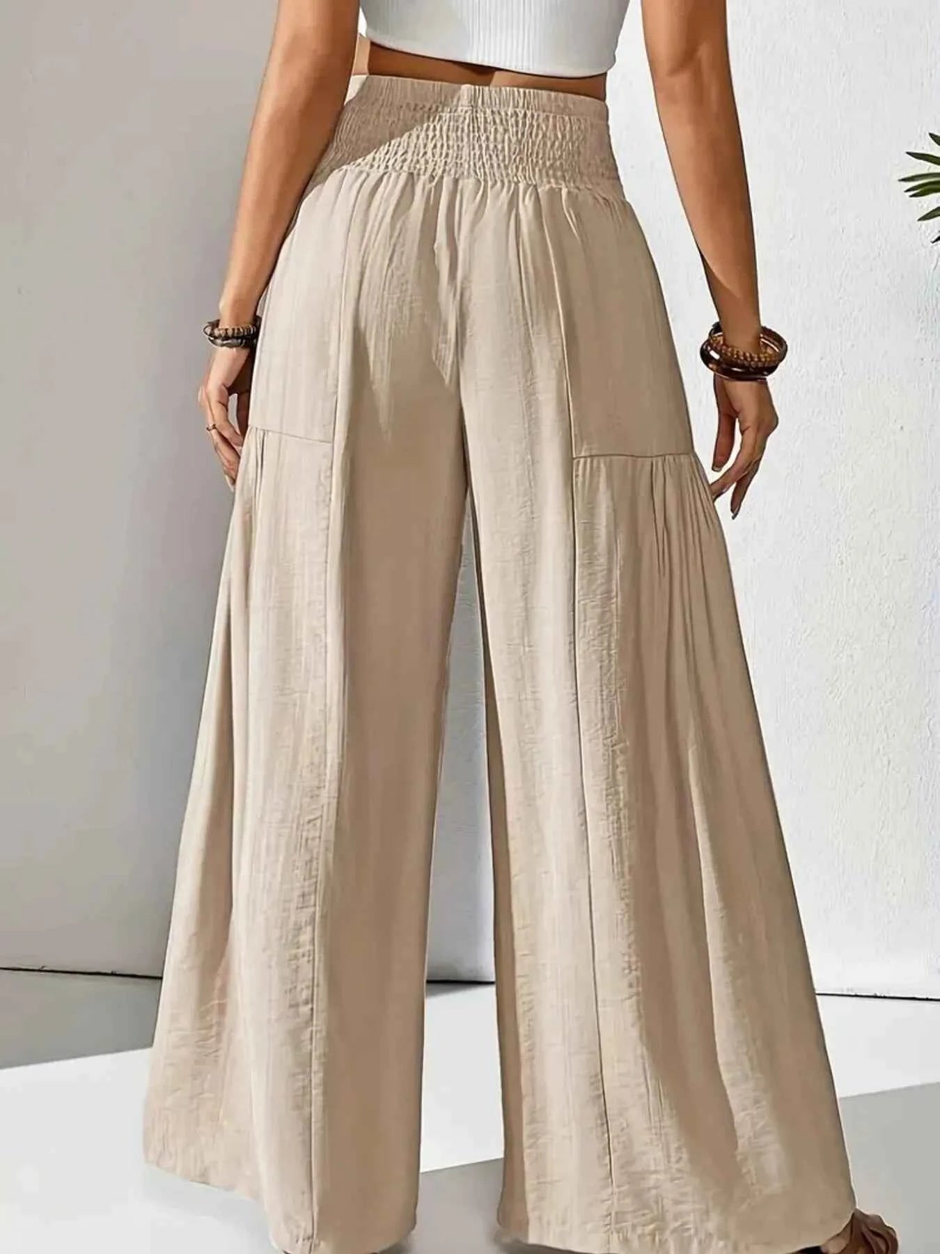 Smocked Waist Wide Leg Pants efd9cc88cb7d481789b418dd9c098c03-Max-Origin