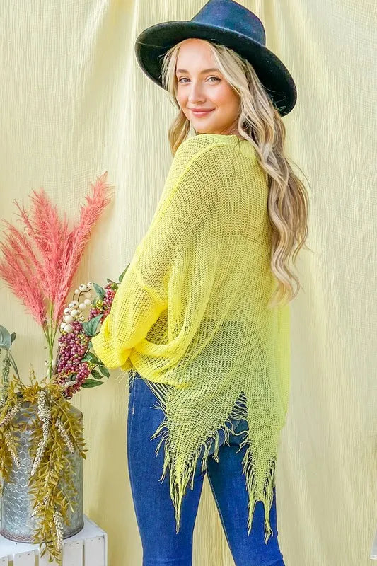 And The Why Distressed Mesh V Neck Spring Sweater Cover Up f0262202eacc4896980ba660a181c388-Max-Origin
