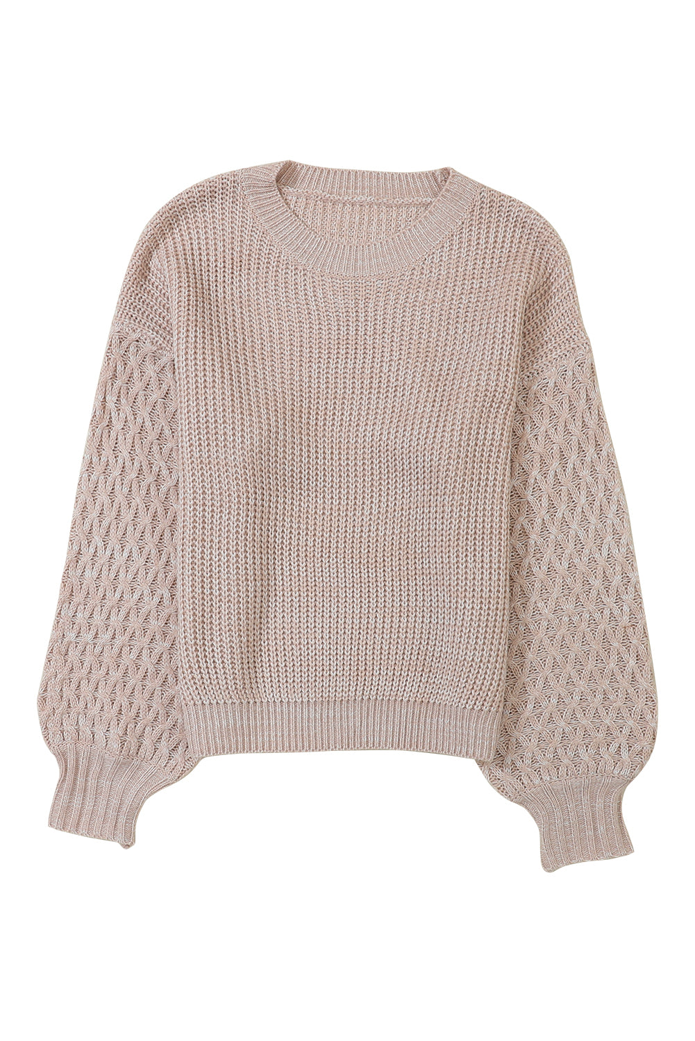 Parchment Chunky Knit Sleeve Drop Shoulder Sweater f057bf397bbfd5e5