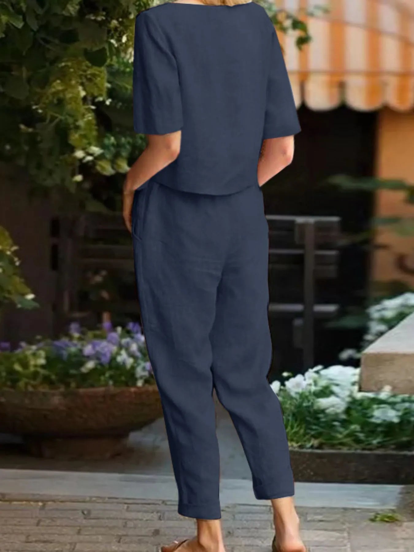 Full Size Round Neck Short Sleeve Top and Pants Set Plus Size f11d1b99-c40a-468e-9a80-4805aafff1ea-Max-Origin