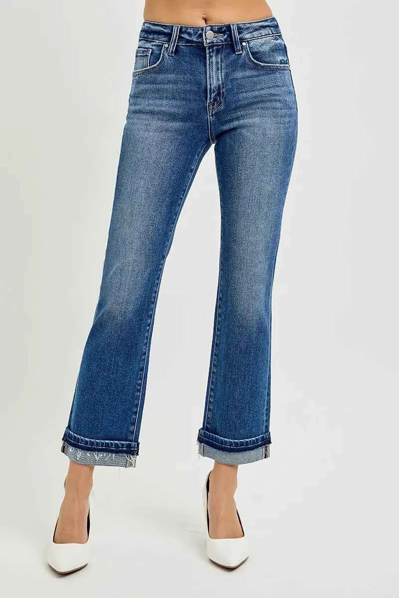 RISEN Mid Rise Ankle Straight Cuffed Jeans f17af1dd48a74c95b4a369017658d817-Max-Origin