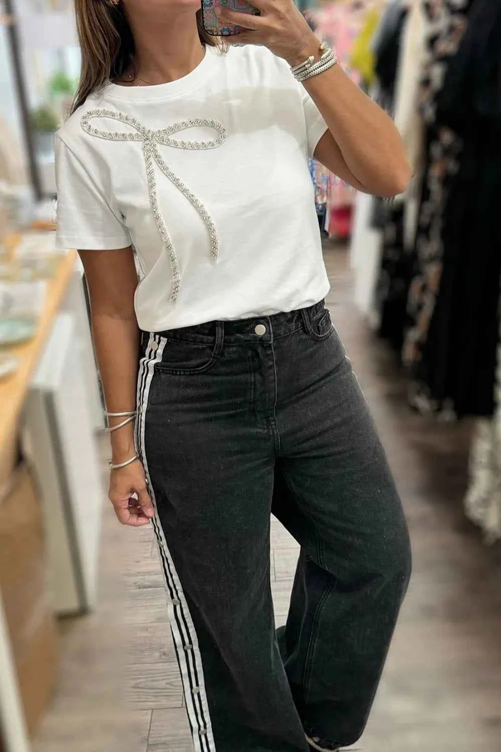 Rhinestone Bow Round Neck Short Sleeve T-Shirt f1adb777-4c21-42bc-ba6f-aa56c8dfab24-Max-Origin