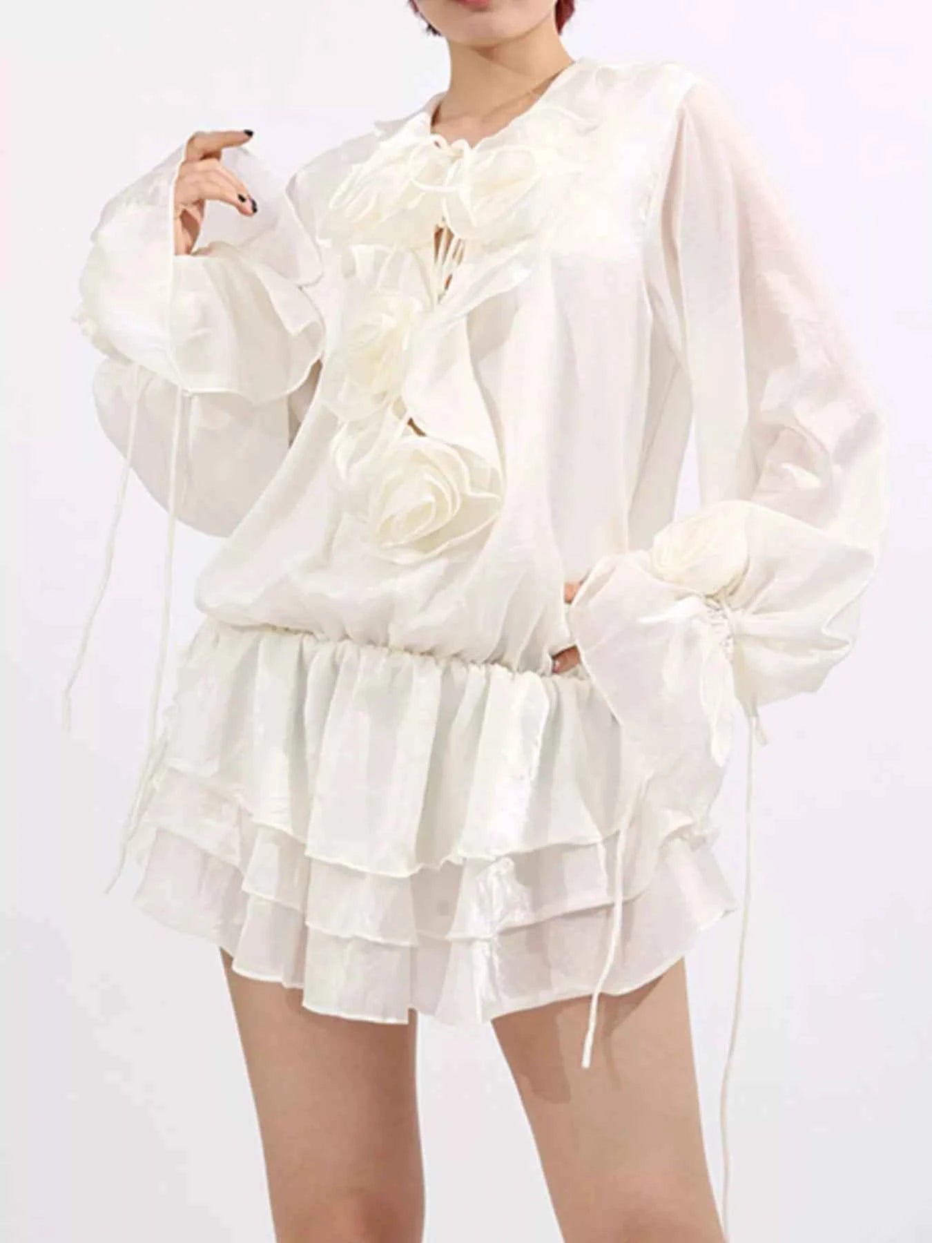 Flower Ruffled Long Sleeve Dress f1ae387b-c104-4791-a82f-573db503bfd6-Max-Origin