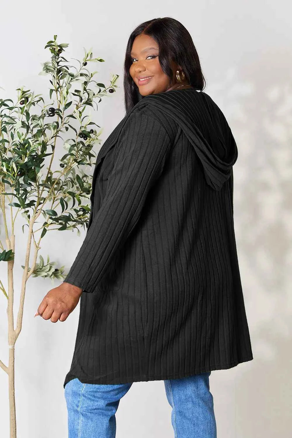 Basic Bae Full Size Hooded Sweater Cardigan f1c87a6f14b34572937c46db59cb16e2-Max
