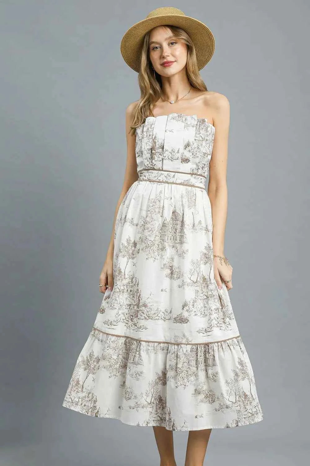 Umgee Printed Tiered Tube Midi Dress f2100975-1336-4c94-9b1f-2d485ac66ef1-Max-Origin