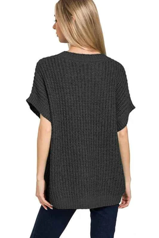 Zenana Short Sleeve Round Neck Sweater f26a3af7-a624-4c35-b04c-e33a9927449b-Max-Origin