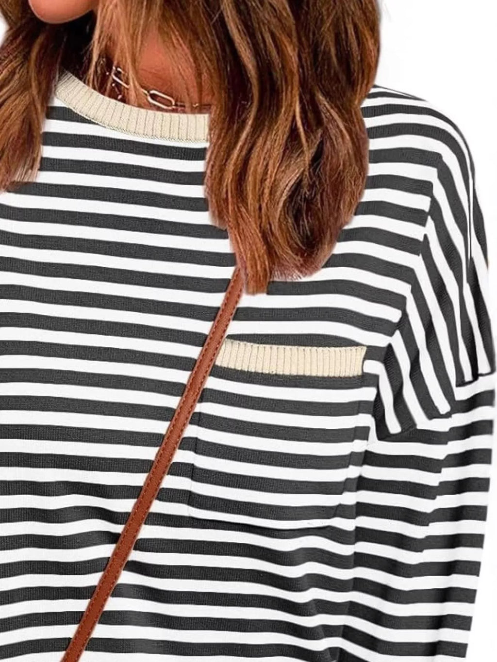 Striped Long Sleeve Sweater with Contrast Ribbed Trim f29cfd21-e992-48ed-9ff0-0d56e2a75313-Max-Origin