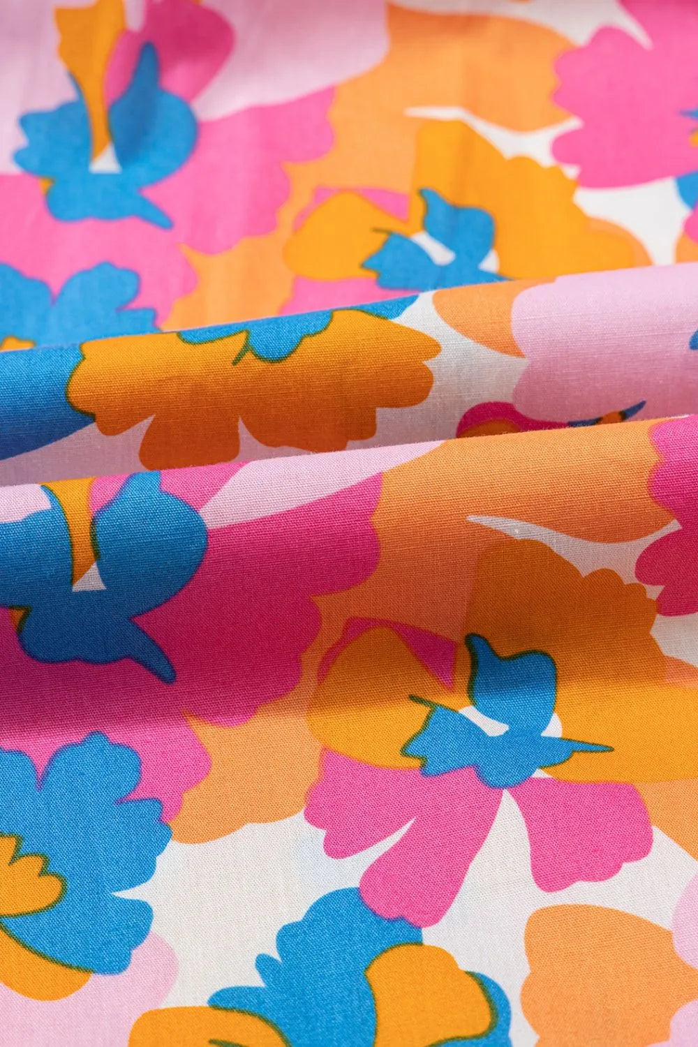 Floral Striped Edge V Neck Knotted Short Sleeve Blouse f2c439d8-11f9-47b6-ad24-66afcb4b962a-Max-Origin