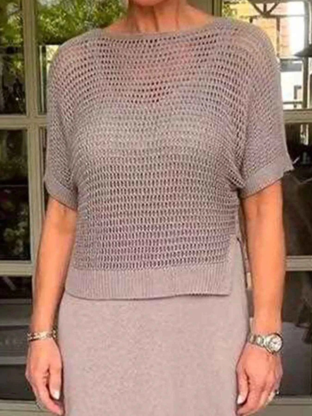 Full Size Openwork Knit Cover Up and Dress Set Plus Size f32127c6-c190-48c0-858b-31b19b04922e-Max-Origin