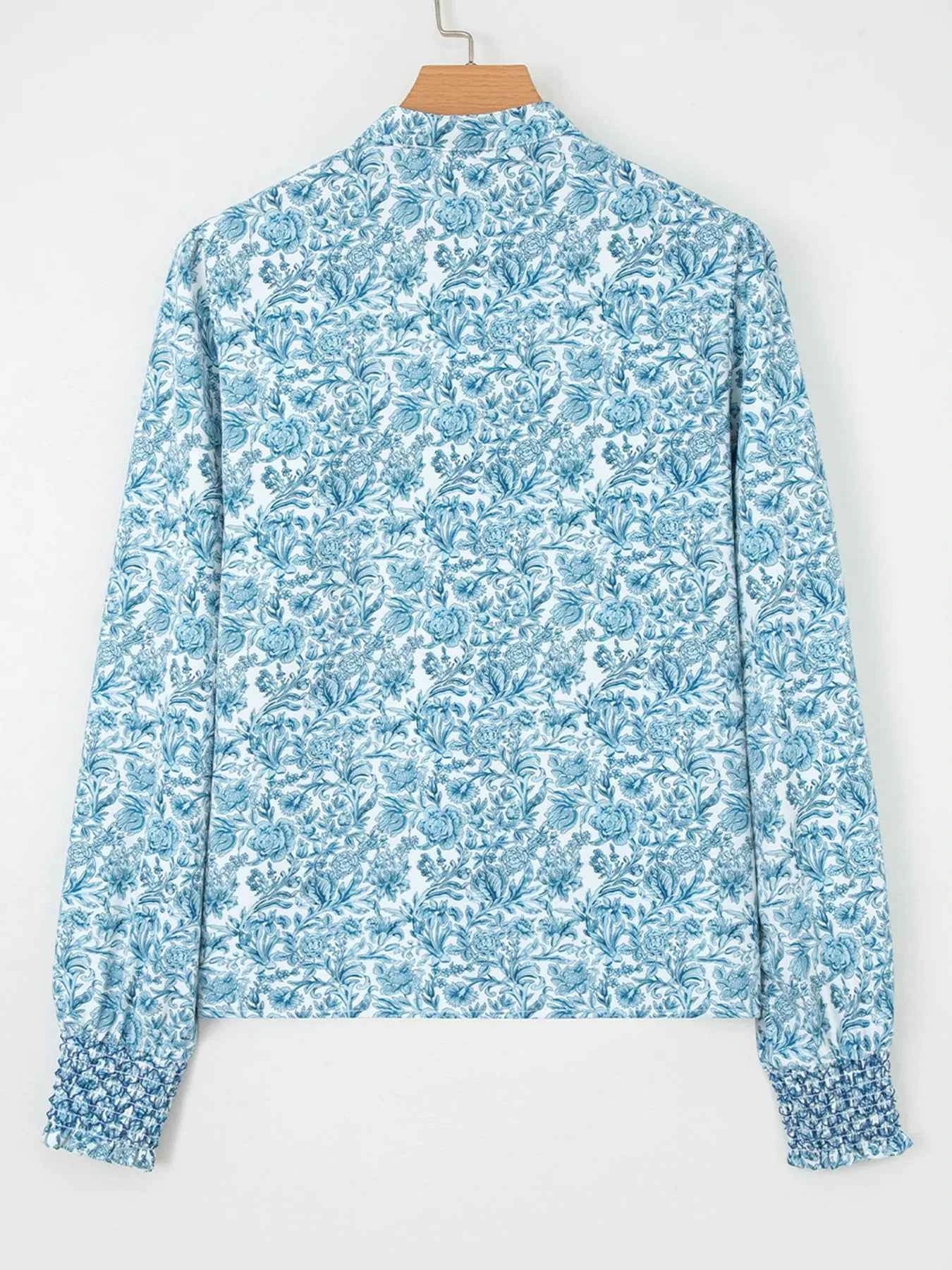 Floral Button Up Puff Sleeve Shirt f32d57b6df0440cca3fc703f924de38e-Max-Origin