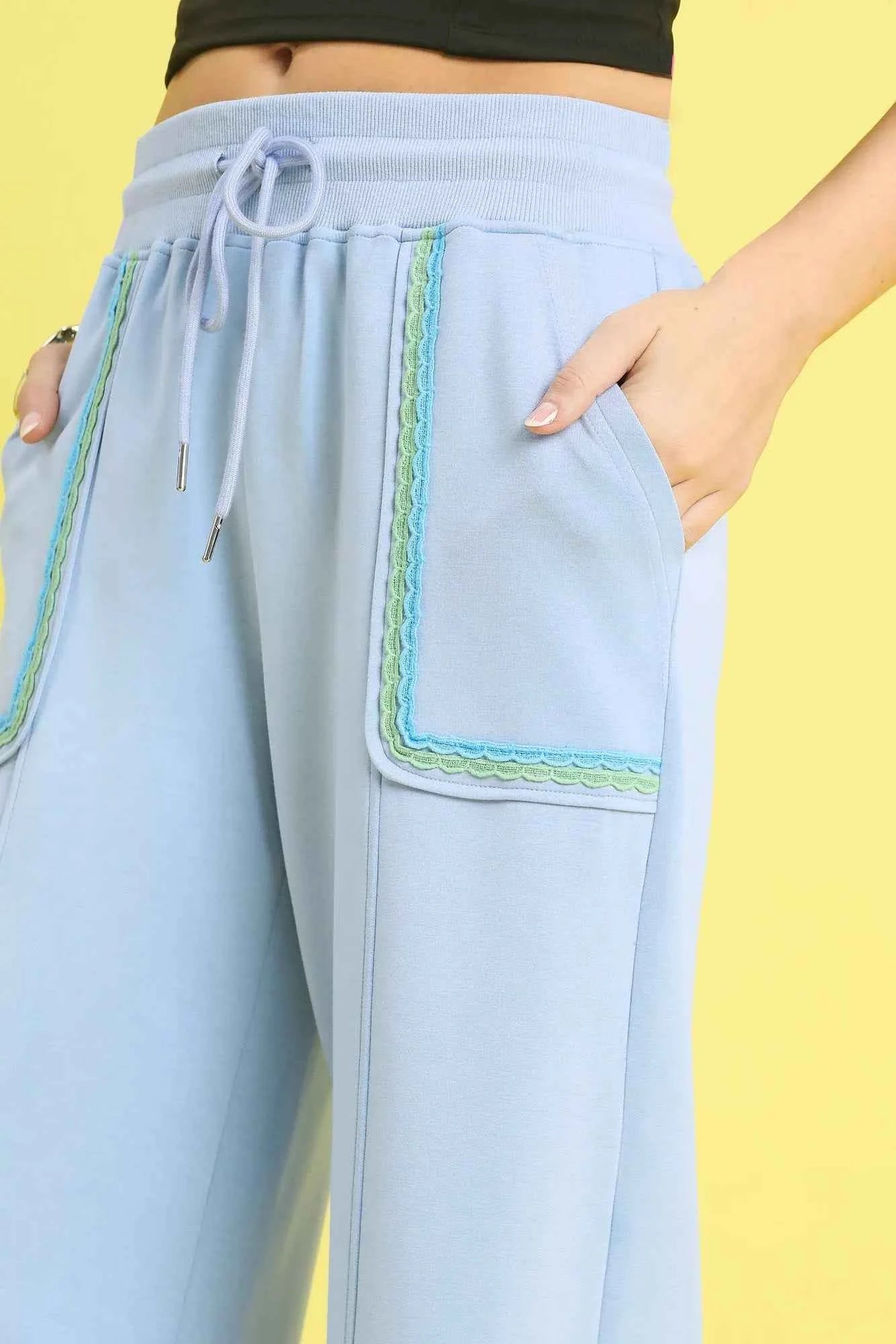 Umgee Drawstring Wide Leg Pants with Scallop Trim Detail f393e6a0-aaf1-4eba-a2ef-68f6e94b4146-Max-Origin