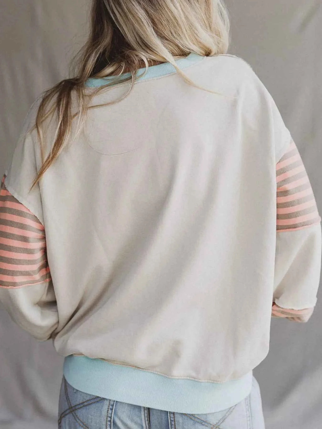 Striped Colorblock Patchwork Drop Shoulder Sweatshirt f3df8181-2ade-4385-9e6c-f180aa37a8b4-Max-Origin