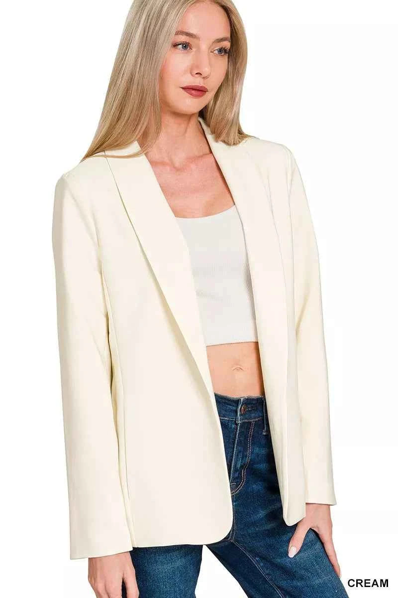 Zenana Woven Long Sleeve Blazer With Lining f3e6a09e4baf45cf9df61c9b8f884a17-Max-Origin