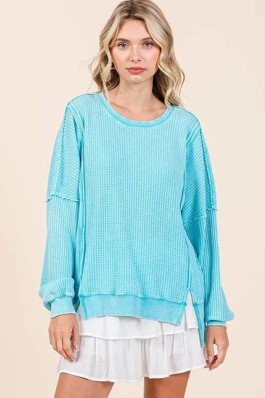 Mittoshop Mineral Wash Waffle Long Sleeve Sweatshirt f3f432f8-c272-4459-9dd2-5605a73526c3-Max