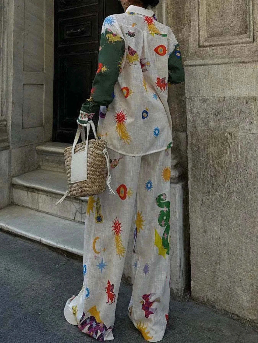 Printed Button Down Shirt and Pants Set f4a27ec5-7431-4b5c-bd6c-288c0f9bfd24-Max-Origin