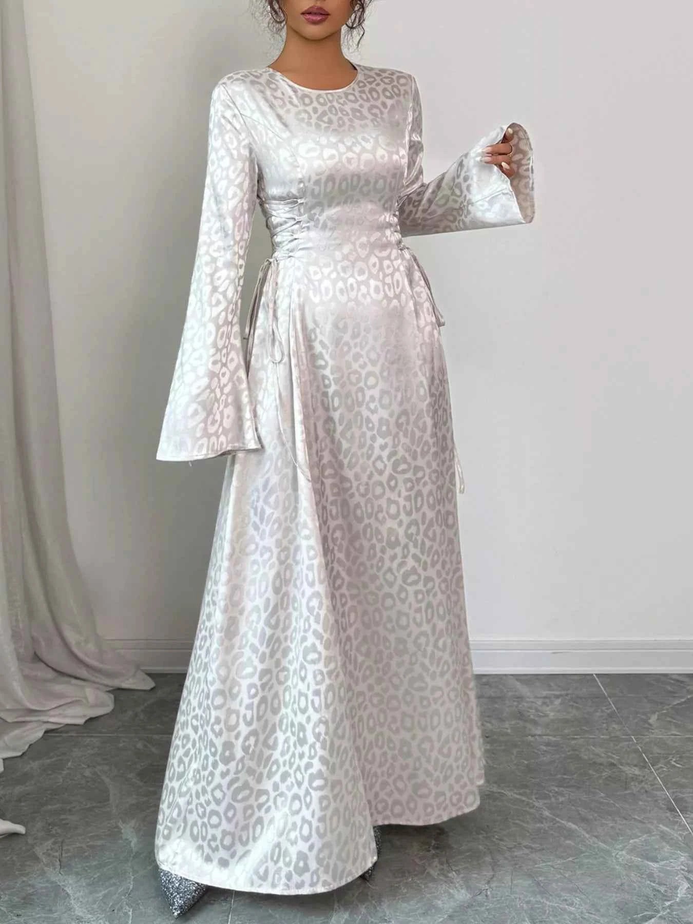 Leopard Lace Up Long Sleeve Maxi Dress f5a435a3-6fdf-402d-af0e-c4e192c48d4a-Max-Origin