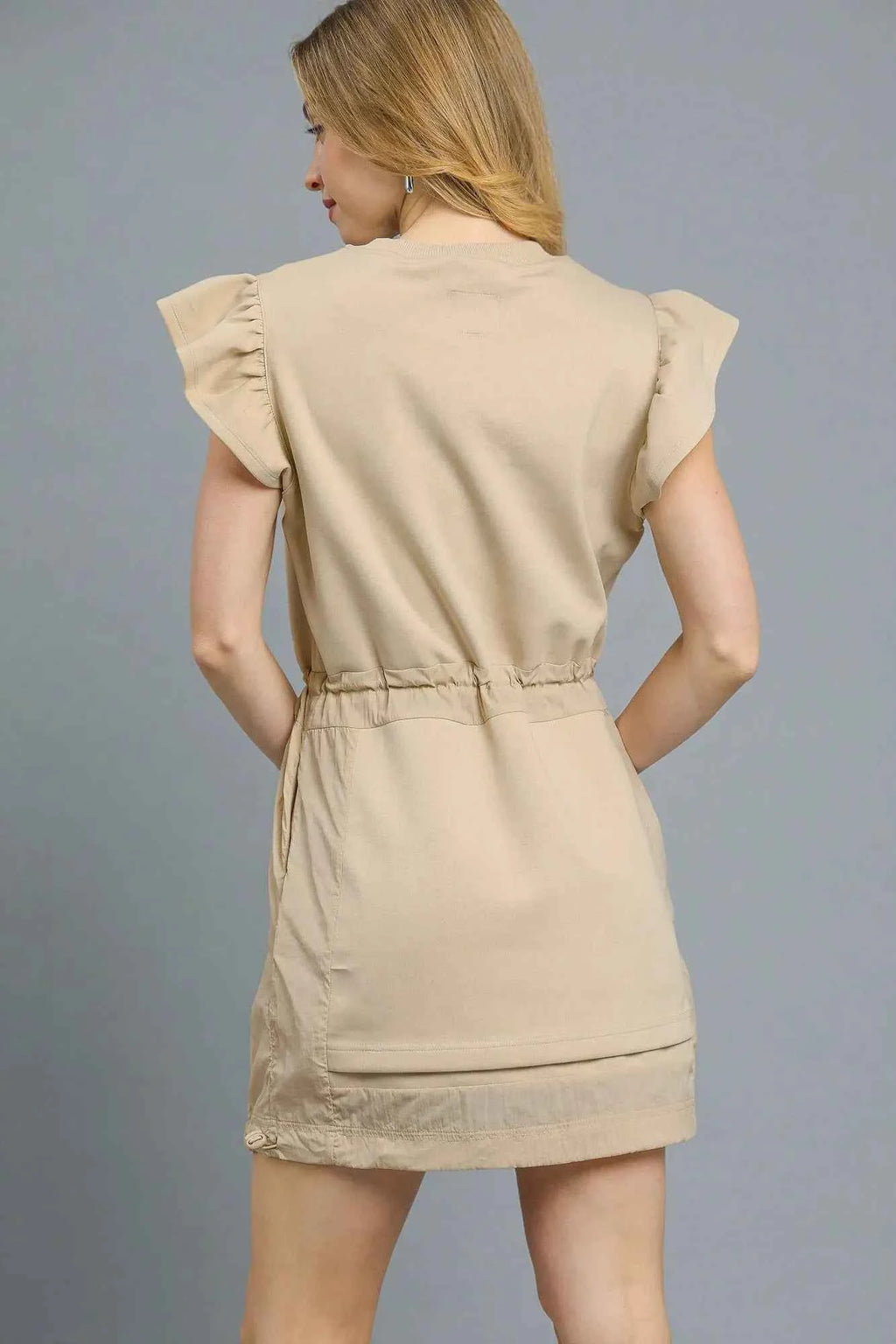 Umgee Luxeknit Ruffle Sleeve Drawstring Mini Dress f5de8bbc-9f2a-4a96-a987-c6df86f9bb56-Max-Origin