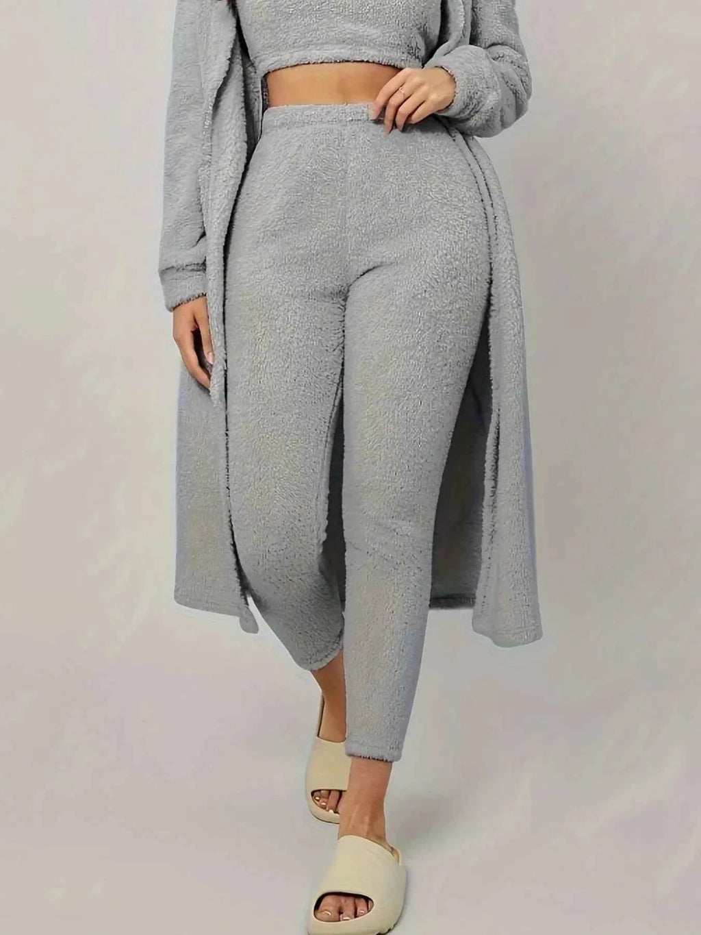Fuzzy Tank Long Sleeve Cardigan and Pants 3-Piece Lounge Set f6133702-e6f3-4135-8bab-fbea0d80fcfd-Max-Origin
