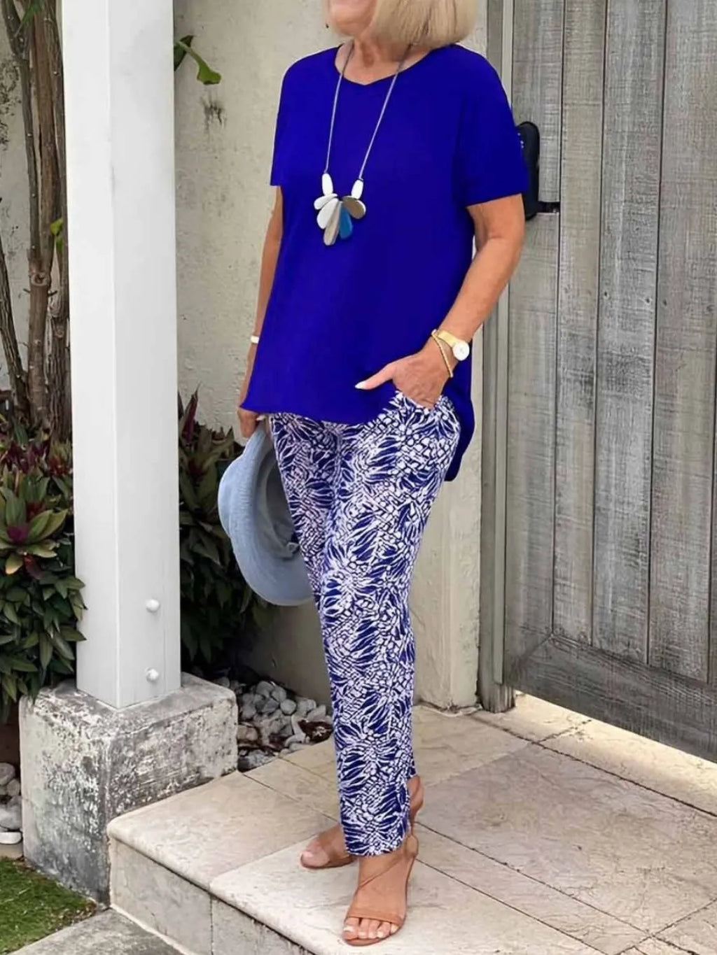 Full Size Round Neck Short Sleeve Top and Pants Set Plus Size f63e6845-e1de-4cf6-9e12-5a21c9246613-Max-Origin