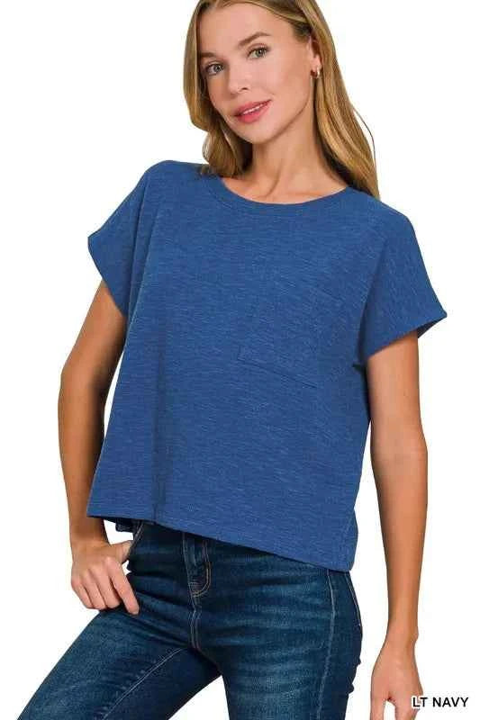 Zenana Round Neck Short Sleeve T-Shirt LT NAVY f6456573208c4cfeabf856798ea8c3d4-Max-Origin