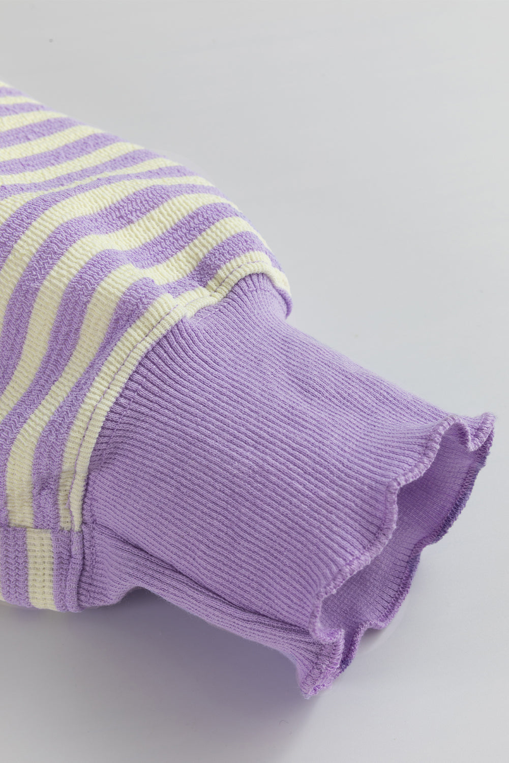 Brown Stripe Drop Shoulder Long Sleeve Top f66130a3bc1aa76b